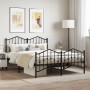 Estructura de cama con cabecero y estribo metal negro 140x190cm de , Camas y somieres - Ref: Foro24-373807, Precio: 106,12 €,...