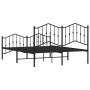 Estructura de cama con cabecero y estribo metal negro 140x190cm de , Camas y somieres - Ref: Foro24-373807, Precio: 106,12 €,...