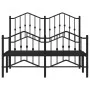 Bettgestell mit Kopfteil und Fußteil aus schwarzem Metall, 120 x 200 cm von , Betten und Lattenroste - Ref: Foro24-373805, Pr...