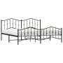 Black metal headboard and footboard bed frame 193x203 cm by , Beds and slatted bases - Ref: Foro24-373813, Price: 121,71 €, D...