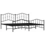 Black metal headboard and footboard bed frame 193x203 cm by , Beds and slatted bases - Ref: Foro24-373813, Price: 121,71 €, D...