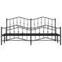 Black metal headboard and footboard bed frame 193x203 cm by , Beds and slatted bases - Ref: Foro24-373813, Price: 121,71 €, D...
