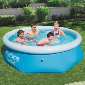 Fast Set aufblasbarer Rundpool 244x66 cm 57265 von Bestway, Schwimmbecken - Ref: Foro24-91627, Preis: 39,83 €, Rabatt: %