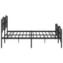 Black metal headboard and footboard bed frame 193x203 cm by , Beds and slatted bases - Ref: Foro24-373813, Price: 121,71 €, D...