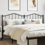 Black metal headboard 160 cm by , Headboards and footboards - Ref: Foro24-373824, Price: 36,35 €, Discount: %