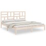 Estructura de cama sin colchón madera maciza 200x200 cm