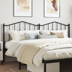 Cabecero de metal negro 193 cm de , Cabeceros y pies de cama - Ref: Foro24-373826, Precio: 35,66 €, Descuento: %