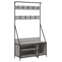Gray Sonoma coat rack with shoe rack 100x41x184 cm by , Dresser Organizers and Bar Hangers - Ref: Foro24-837870, Price: 93,62...