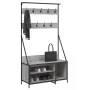 Gray Sonoma coat rack with shoe rack 100x41x184 cm by , Dresser Organizers and Bar Hangers - Ref: Foro24-837870, Price: 93,62...