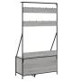 Gray Sonoma coat rack with shoe rack 100x41x184 cm by , Dresser Organizers and Bar Hangers - Ref: Foro24-837870, Price: 93,62...