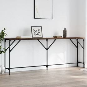 Konsolentisch aus braunem Holzwerkstoff Eiche 200x29x75 cm von , Seitentische - Ref: Foro24-837781, Preis: 68,68 €, Rabatt: %