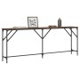 Engineered wood brown oak console table 200x29x75 cm by , Side tables - Ref: Foro24-837781, Price: 68,68 €, Discount: %