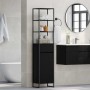 Gabinete de Baño con cajón Roble Negro 40 x 30 x 180 cm en Tocadores de baño | Comprar online en Foro24