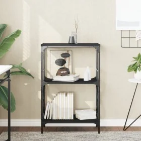 3-shelf black engineered wood bookcase 56x35x90.5 cm by , Bookcases and shelves - Ref: Foro24-837612, Price: 40,03 €, Discoun...