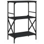 3-shelf black engineered wood bookcase 56x35x90.5 cm by , Bookcases and shelves - Ref: Foro24-837612, Price: 40,43 €, Discoun...