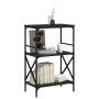 3-shelf black engineered wood bookcase 56x35x90.5 cm by , Bookcases and shelves - Ref: Foro24-837612, Price: 40,43 €, Discoun...