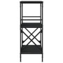 3-shelf black engineered wood bookcase 56x35x90.5 cm by , Bookcases and shelves - Ref: Foro24-837612, Price: 40,43 €, Discoun...