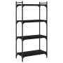 Engineered wood 4-shelf bookcase in black, 60x30x120 cm by , Bookcases and shelves - Ref: Foro24-837652, Price: 38,01 €, Disc...