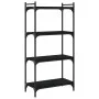 Engineered wood 4-shelf bookcase in black, 60x30x120 cm by , Bookcases and shelves - Ref: Foro24-837652, Price: 37,67 €, Disc...