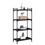 Engineered wood 4-shelf bookcase in black, 60x30x120 cm by , Bookcases and shelves - Ref: Foro24-837652, Price: 37,67 €, Disc...