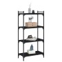 Librería de 4 estantes madera de ingeniería negro 60x30x120 cm de , Librerías y estanterías - Ref: Foro24-837652, Precio: 37,...