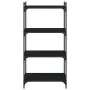 Engineered wood 4-shelf bookcase in black, 60x30x120 cm by , Bookcases and shelves - Ref: Foro24-837652, Price: 37,67 €, Disc...