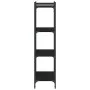 Engineered wood 4-shelf bookcase in black, 60x30x120 cm by , Bookcases and shelves - Ref: Foro24-837652, Price: 37,67 €, Disc...