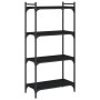 Engineered wood 4-shelf bookcase in black, 60x30x120 cm by , Bookcases and shelves - Ref: Foro24-837652, Price: 38,01 €, Disc...