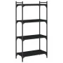 Engineered wood 4-shelf bookcase in black, 60x30x120 cm by , Bookcases and shelves - Ref: Foro24-837652, Price: 37,67 €, Disc...