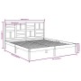 Estructura de cama sin colchón madera maciza 200x200 cm