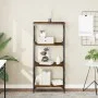 Bookcase with 4 smoked oak engineered wood shelves 59x35x132cm by , Bookcases and shelves - Ref: Foro24-837619, Price: 55,24 ...
