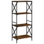 Bookcase with 4 smoked oak engineered wood shelves 59x35x132cm by , Bookcases and shelves - Ref: Foro24-837619, Price: 55,94 ...