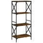 Bookcase with 4 smoked oak engineered wood shelves 59x35x132cm by , Bookcases and shelves - Ref: Foro24-837619, Price: 55,24 ...