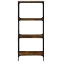 Bookcase with 4 smoked oak engineered wood shelves 59x35x132cm by , Bookcases and shelves - Ref: Foro24-837619, Price: 55,94 ...