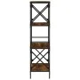 Bookcase with 4 smoked oak engineered wood shelves 59x35x132cm by , Bookcases and shelves - Ref: Foro24-837619, Price: 55,24 ...