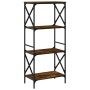 Bookcase with 4 smoked oak engineered wood shelves 59x35x132cm by , Bookcases and shelves - Ref: Foro24-837619, Price: 55,94 ...