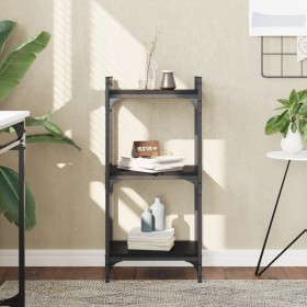 3-tier engineered wood bookshelf in black, 40x30x86 cm by , Bookcases and shelves - Ref: Foro24-837627, Price: 31,91 €, Disco...