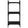 3-tier engineered wood bookshelf in black, 40x30x86 cm by , Bookcases and shelves - Ref: Foro24-837627, Price: 31,56 €, Disco...