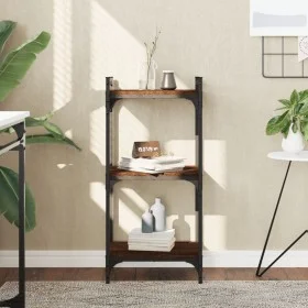 Bookshelf 3 shelves wood engineering oak brown 40x30x86 cm by , Bookcases and shelves - Ref: Foro24-837631, Price: 36,12 €, D...