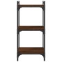 Librería 3 estantes madera ingeniería roble marrón 40x30x86 cm de , Librerías y estanterías - Ref: Foro24-837631, Precio: 36,...