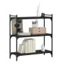 Engineered wood 3-tier bookshelf in black, 80x30x86 cm by , Bookcases and shelves - Ref: Foro24-837667, Price: 35,54 €, Disco...