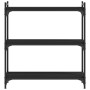 Bücherregal mit 3 Einlegeböden Holzwerkstoff schwarz 80x30x86 cm von , Bücherregale und Regale - Ref: Foro24-837667, Preis: 3...