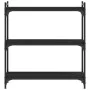 Engineered wood 3-tier bookshelf in black, 80x30x86 cm by , Bookcases and shelves - Ref: Foro24-837667, Price: 35,54 €, Disco...