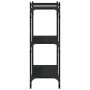 Bücherregal mit 3 Einlegeböden Holzwerkstoff schwarz 80x30x86 cm von , Bücherregale und Regale - Ref: Foro24-837667, Preis: 3...