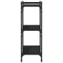 Engineered wood 3-tier bookshelf in black, 80x30x86 cm by , Bookcases and shelves - Ref: Foro24-837667, Price: 35,54 €, Disco...