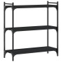 Bücherregal mit 3 Einlegeböden Holzwerkstoff schwarz 80x30x86 cm von , Bücherregale und Regale - Ref: Foro24-837667, Preis: 3...