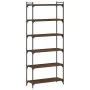 Bookshelf with 6 oak brown engineered wood shelves, 80x30x188 cm. by , Bookcases and shelves - Ref: Foro24-837686, Price: 82,...