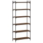 Bücherregal 6 Regale Eiche braun 80x30x188 cm von , Bücherregale und Regale - Ref: Foro24-837686, Preis: 83,80 €, Rabatt: %