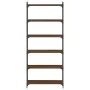 Bookshelf with 6 oak brown engineered wood shelves, 80x30x188 cm. by , Bookcases and shelves - Ref: Foro24-837686, Price: 82,...
