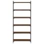 Bücherregal 6 Regale Eiche braun 80x30x188 cm von , Bücherregale und Regale - Ref: Foro24-837686, Preis: 83,80 €, Rabatt: %